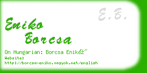 eniko borcsa business card